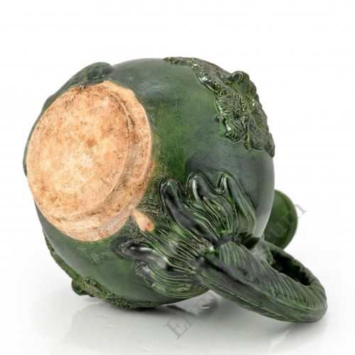 1459 A Green-glazed dragon shape Ewer